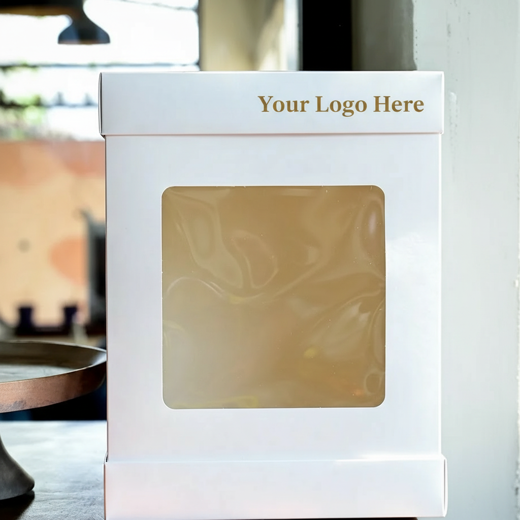 10x10x14 Inch Tall Cake Box - Ivory