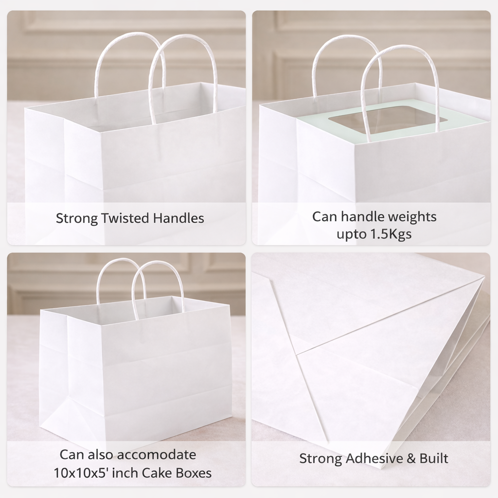 13x8x9' Inch Paper Bag - Half Kg Cake Bag