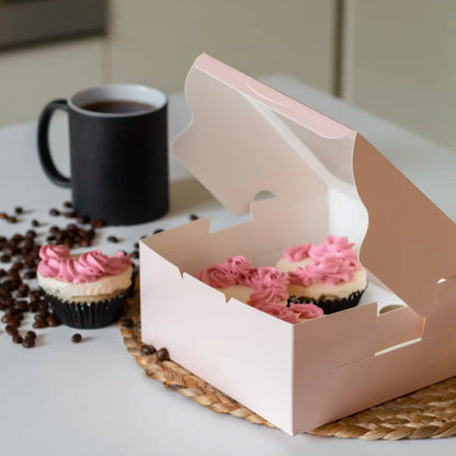 Cupcake Box For 4 - Lush Pink