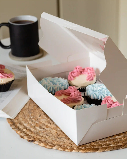 Cupcake Box For 6 - Ivory