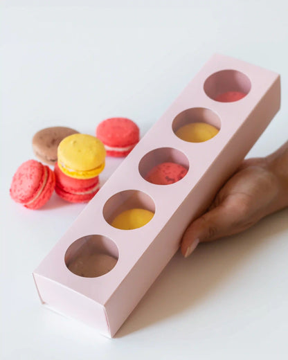 Macaron Box For 5 - Lush Pink