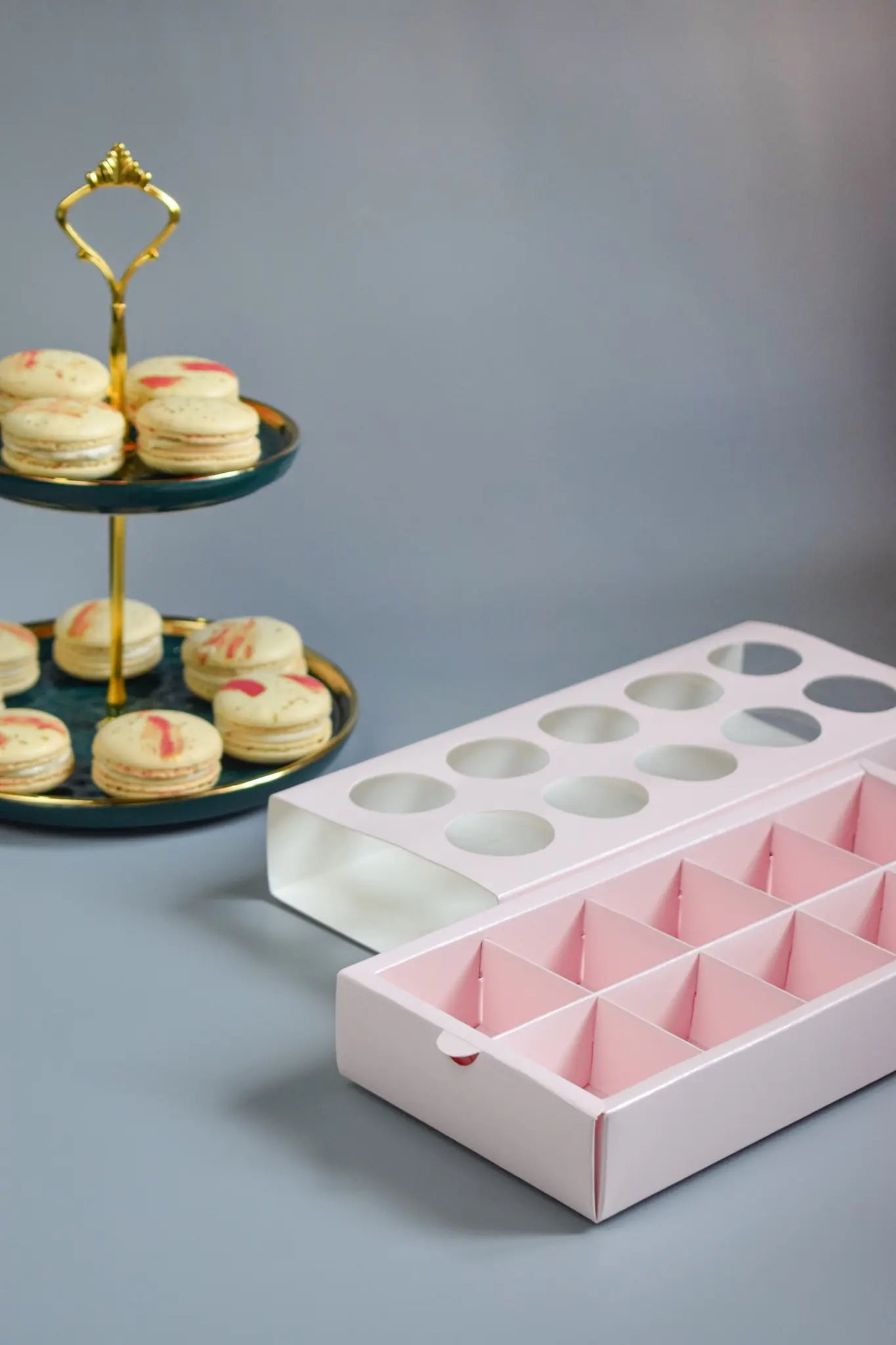 Macaron Box For 10 - Lush Pink