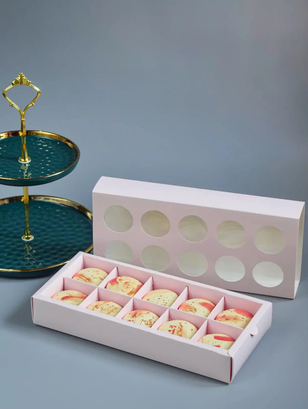 Macaron Box For 10 - Lush Pink