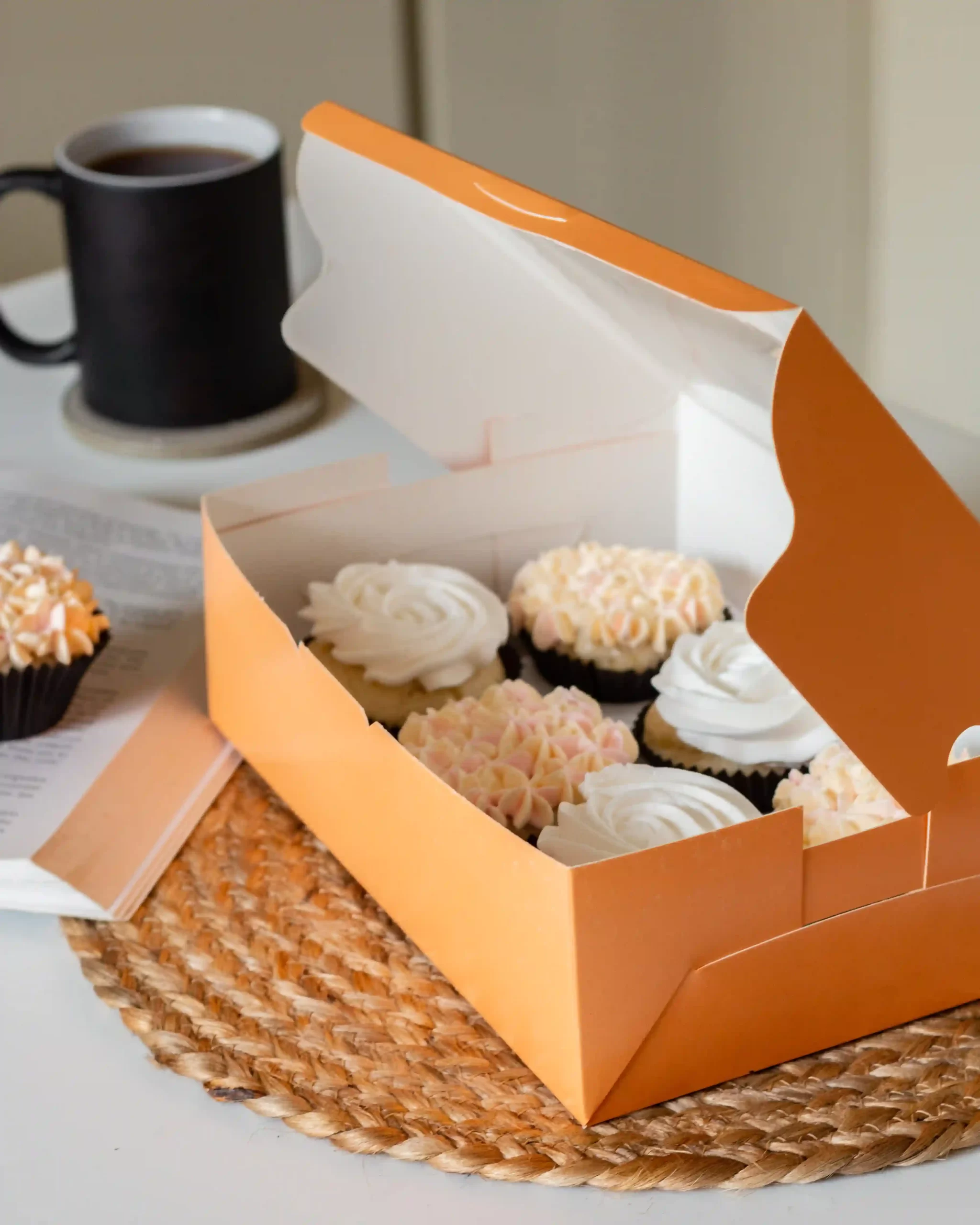 6 Cupcake Box- THE ELITE BOX COMPANY